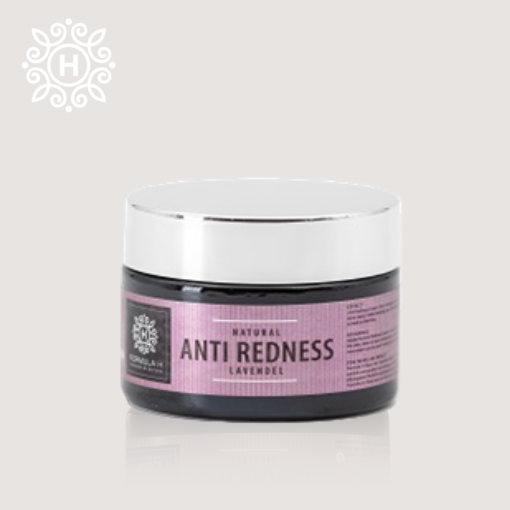 a jar of anti redness paste on a white background